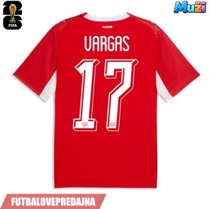 Lacne Muži Futbalové dres Švajčiarsko Ruben Vargas #17 MS 2026 Krátky Rukáv - Domáci